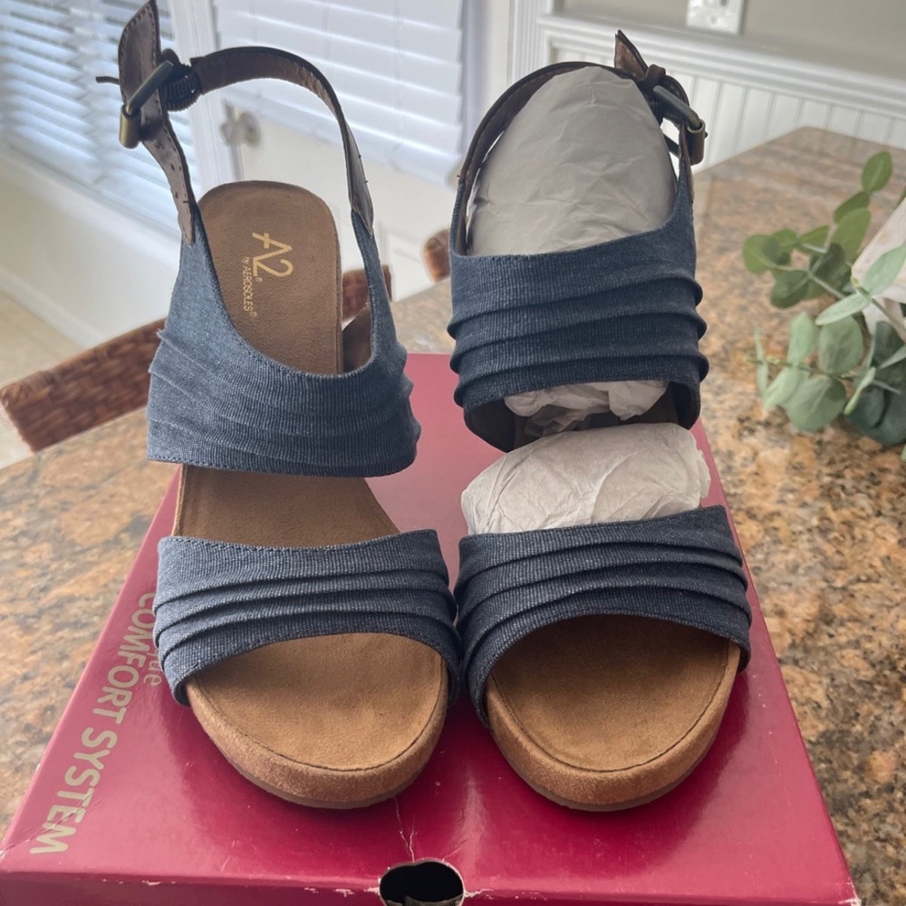 Jean fabric wedges